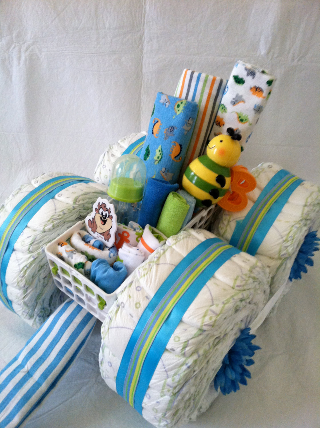 Boy Diaper Cake Wagon