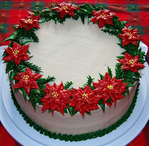 Buttercream Cake Christmas Wreath