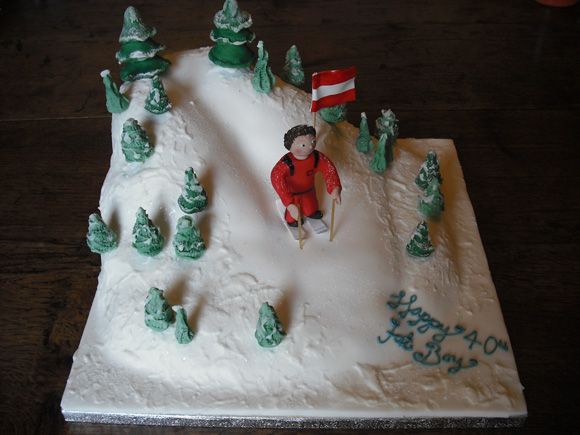 Cake Birthday Ski-Theme