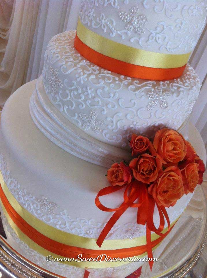Cake Wedding Orange Themed
