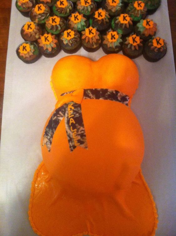 Camo Baby Shower Cake