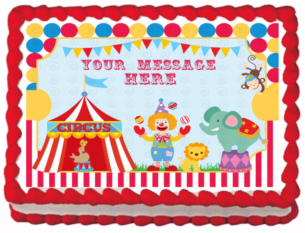 Carnival Theme Birthday Sheet Cakes