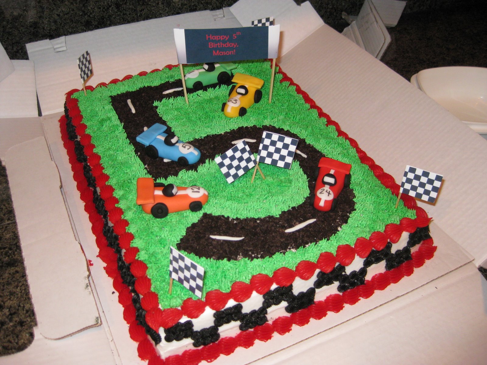 8 Photos of Simple Race Theme Cakes