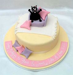 Cat Themed Birthday Cake