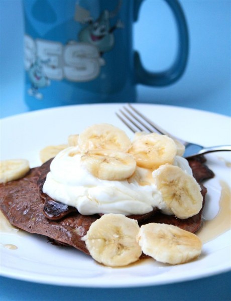 Chocolate Banana Pancakes