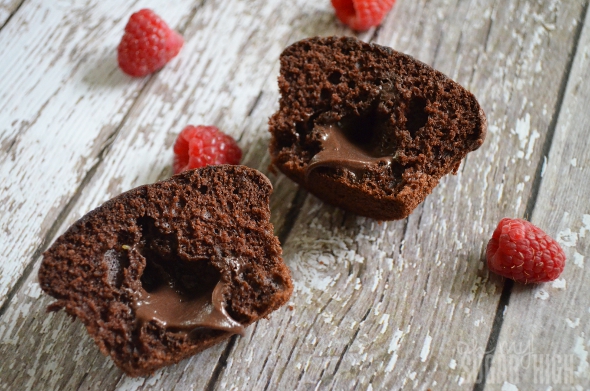 Chocolate Coconut Cupcakes with Filling