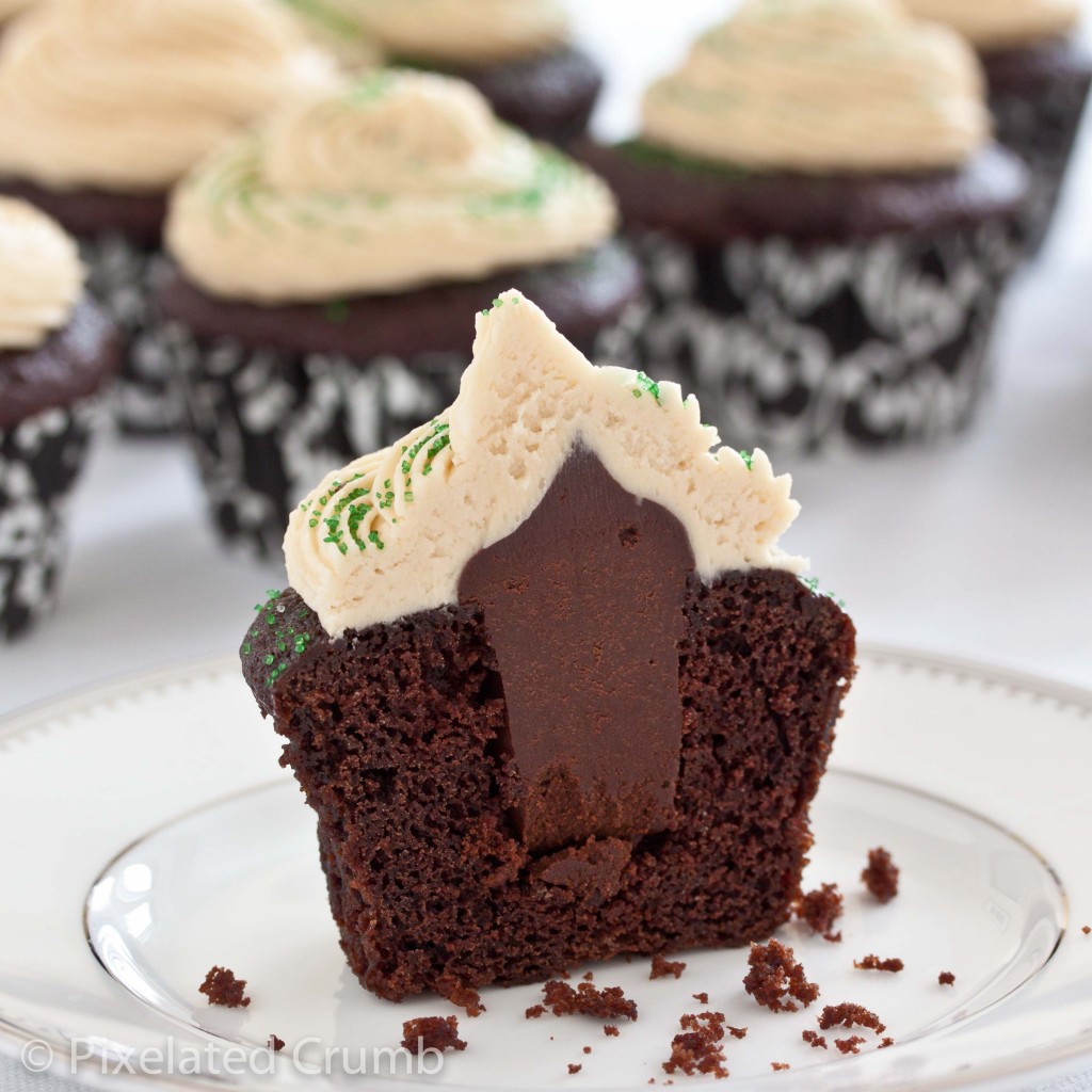 Chocolate Cupcakes with Ganache Filling