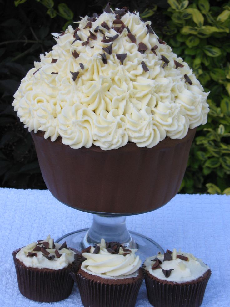 Chocolate Giant Cupcake Cake