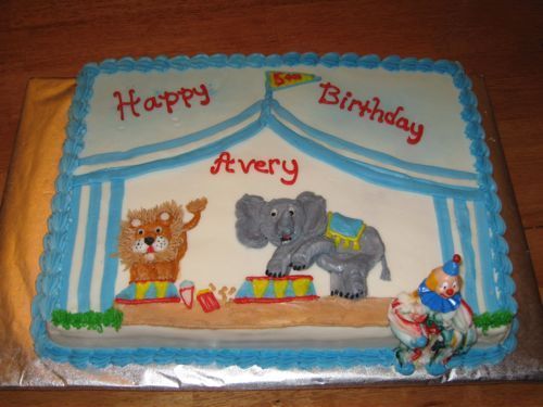 Circus Sheet Cake Ideas