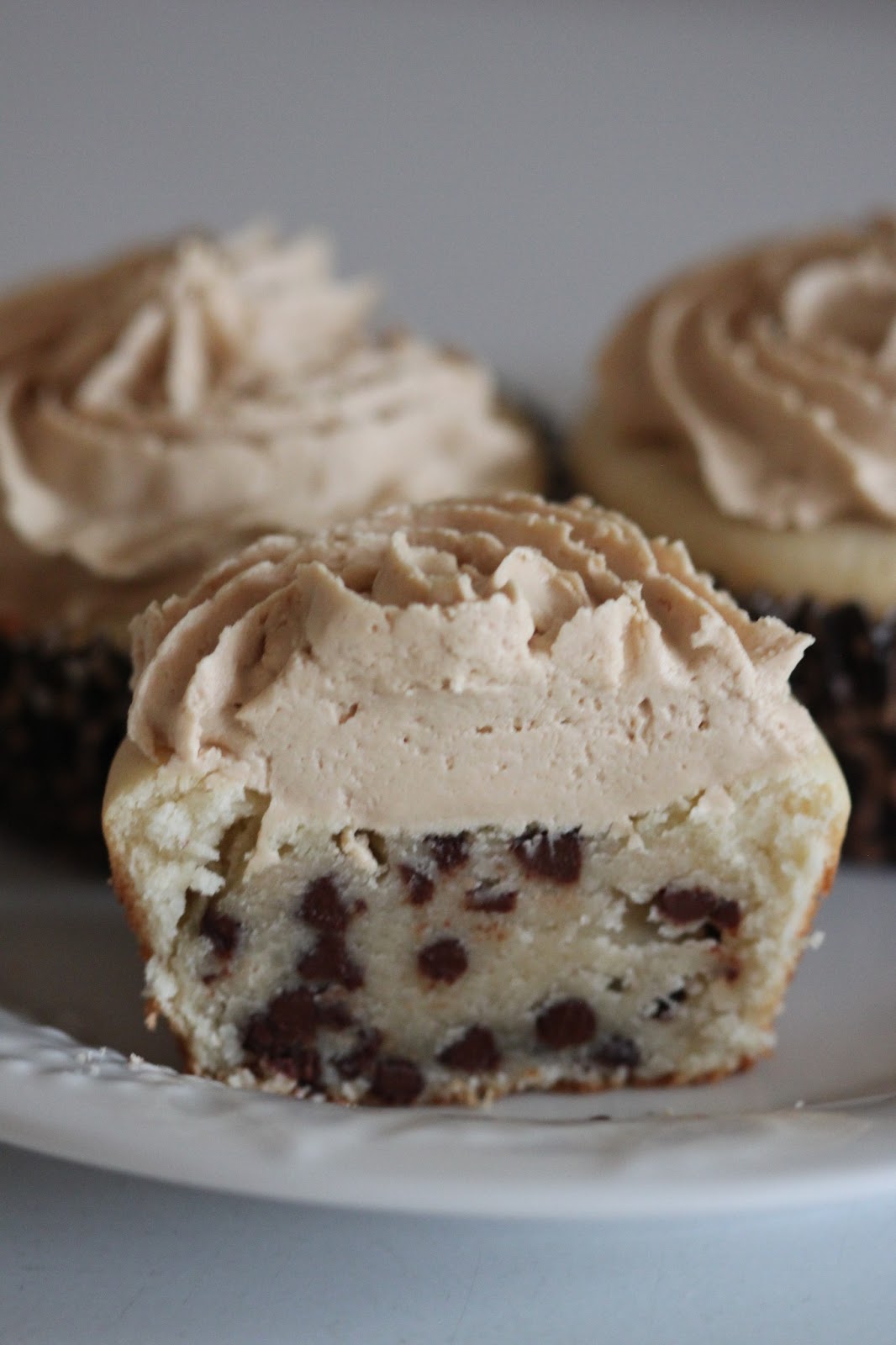 Cookie Dough Cupcakes with Frosting