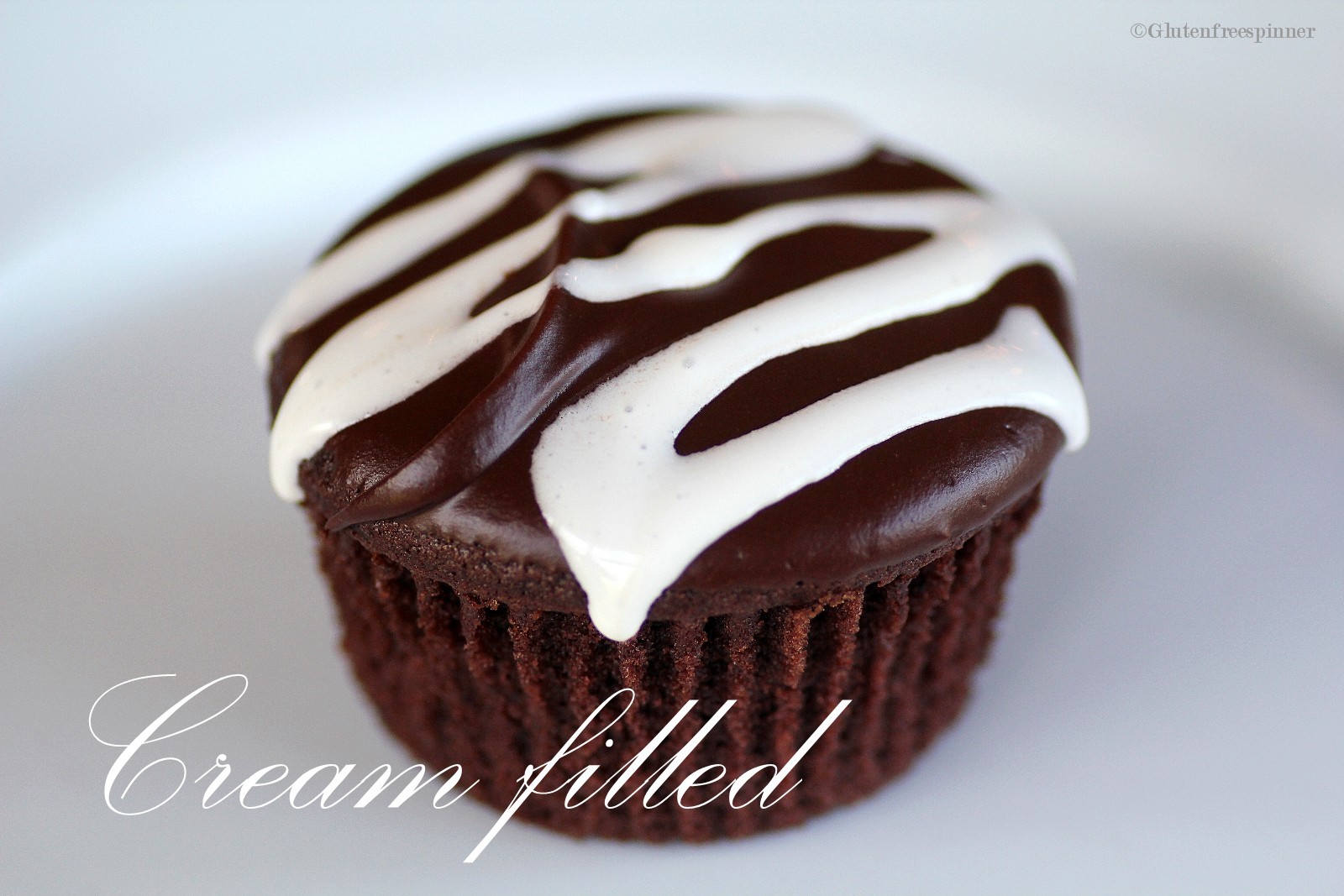 Cream Filled Chocolate Cupcakes