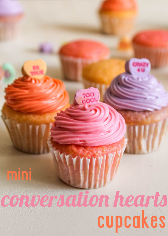 Cupcake Valentine's Day Conversation Heart Cupcake Valentine's Day Conversation Heart