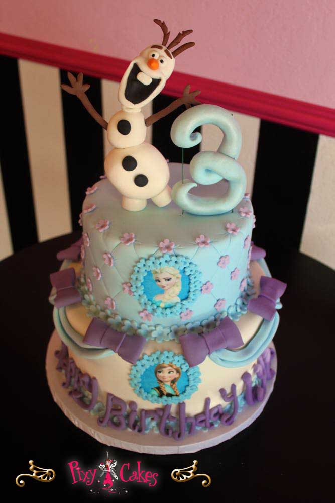 13 Photos of Purple Disney Frozen Cakes