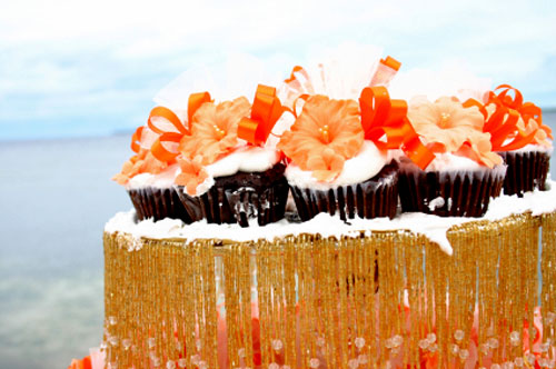 Exotic Cupcake Wedding Cakes