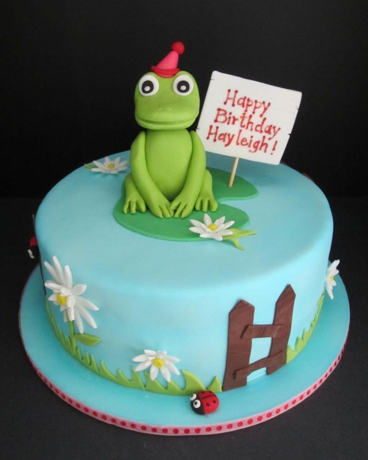 Frog Birthday Cake