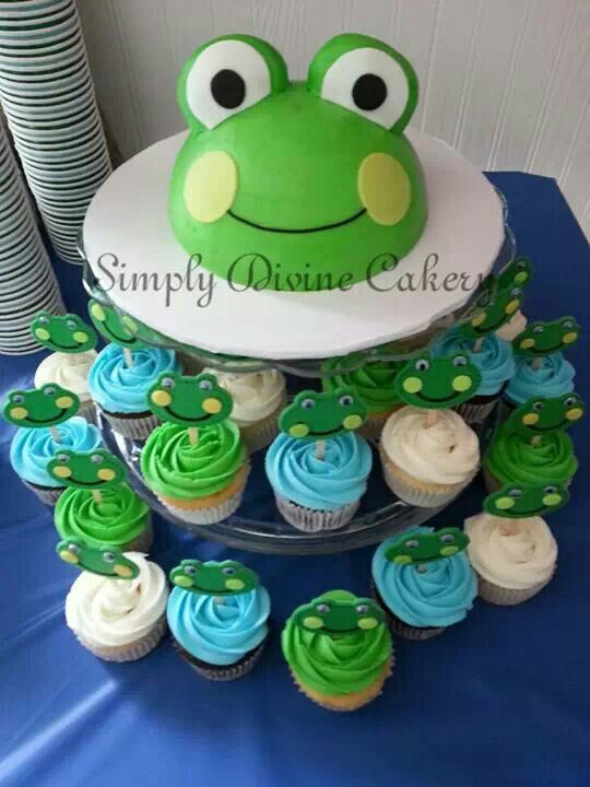 Frog Birthday Cupcake Cake Ideas