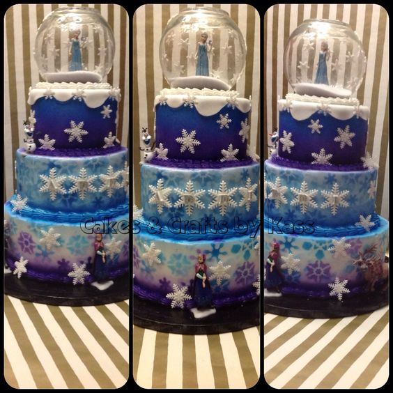 Frozen Blue and Purple Cake