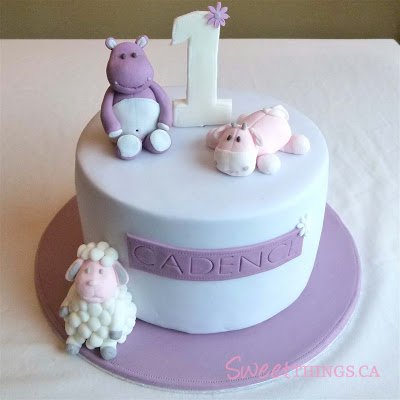 Girls 1st Birthday Cakes Purple