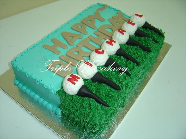 Golf Decorated Cake Golf Decorated Cake