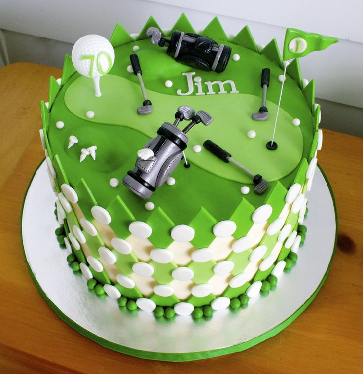 Golf Themed Birthday Cake Idea Golf Themed Birthday Cake Idea