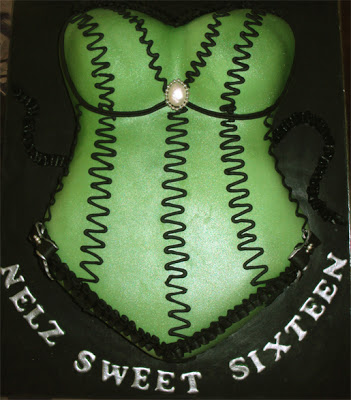 Green Corset Cake Green Corset Cake