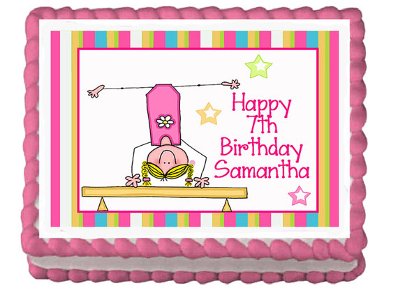 Gymnastic Birthday Sheet Cakes Gymnastic Birthday Sheet Cakes