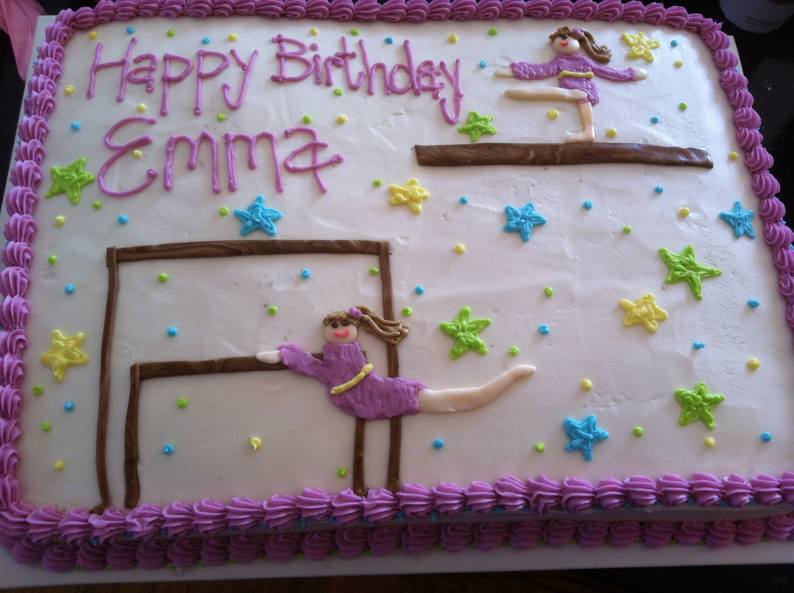 Gymnastics Sheet Cake Gymnastics Sheet Cake