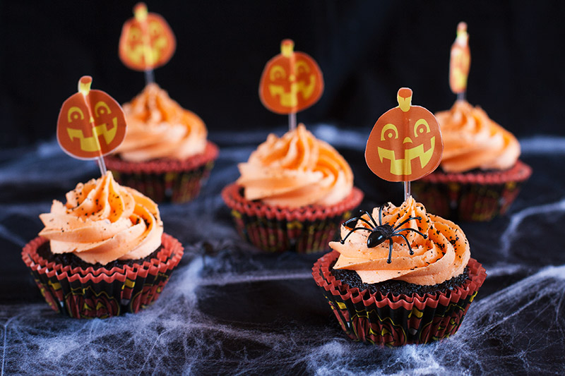 Halloween Chocolate Cupcakes