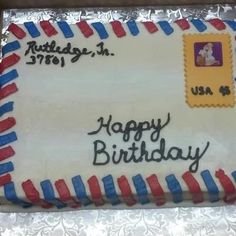 Happy Birthday Mailman Cake