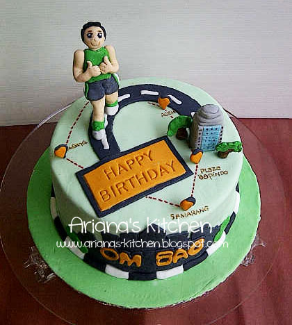 Happy Birthday Running Cake