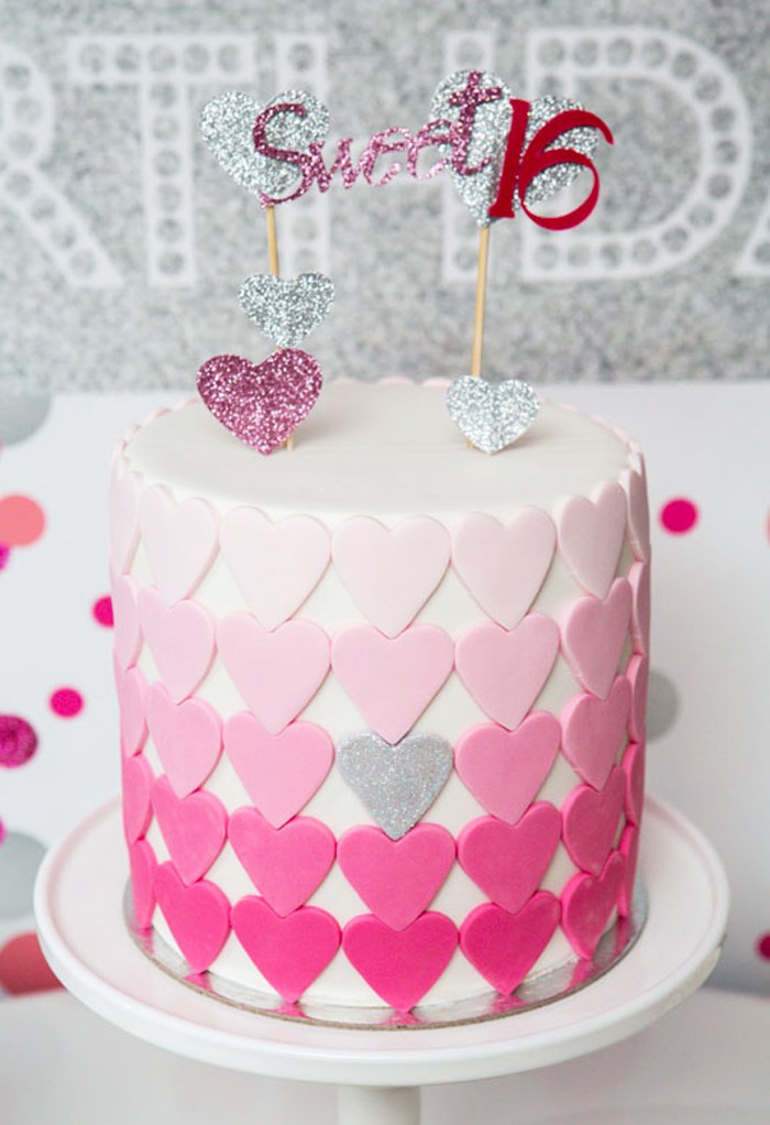Hearts Cake Sweet 16 Hearts Cake Sweet 16