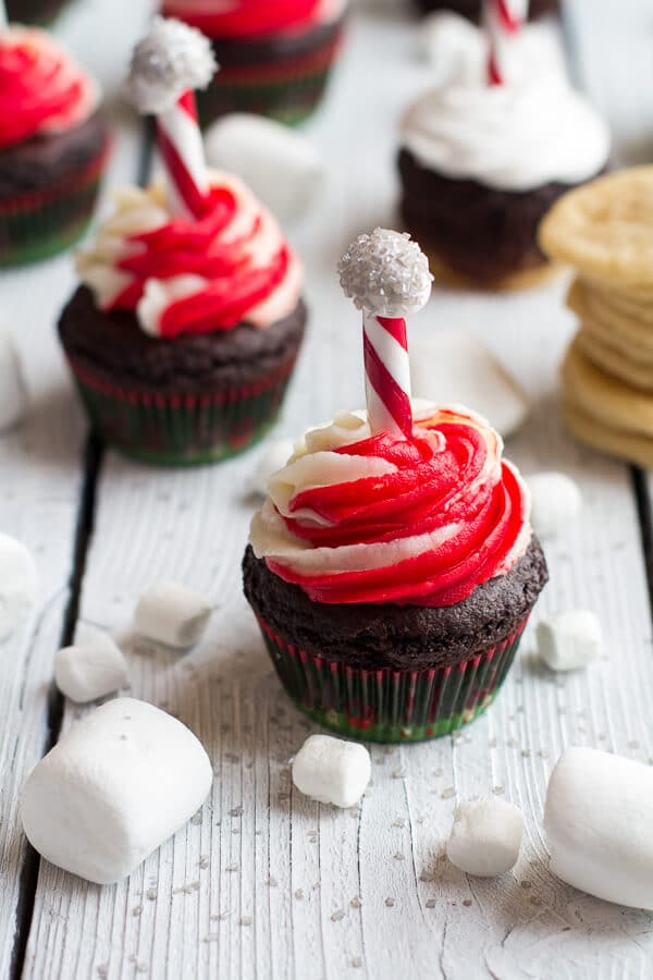 Hot Chocolate Cookie Cupcakes