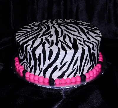 Hot Pink and Zebra Birthday Cakes