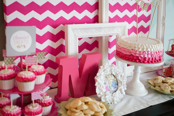 Hot Pink Bridal Shower Cake Ideas