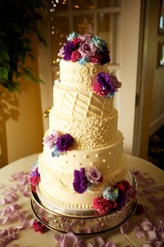 Jewel Tone Wedding Cake