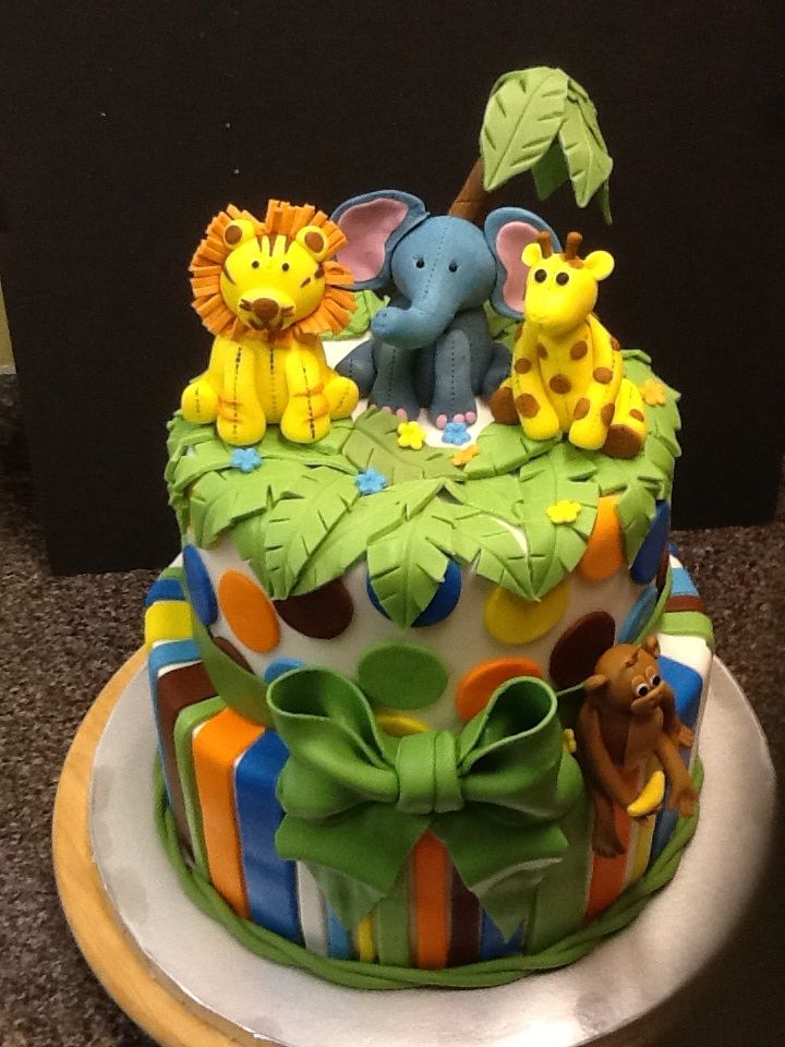 Jungle Safari Theme Baby Shower Cake Jungle Safari Theme Baby Shower Cake