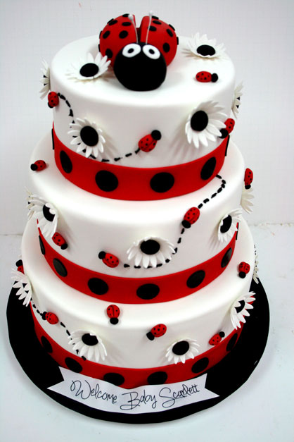 Lady Bug Baby Shower Cake