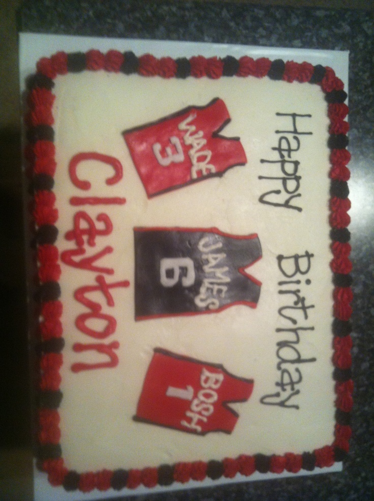 Miami Heat Birthday Cake