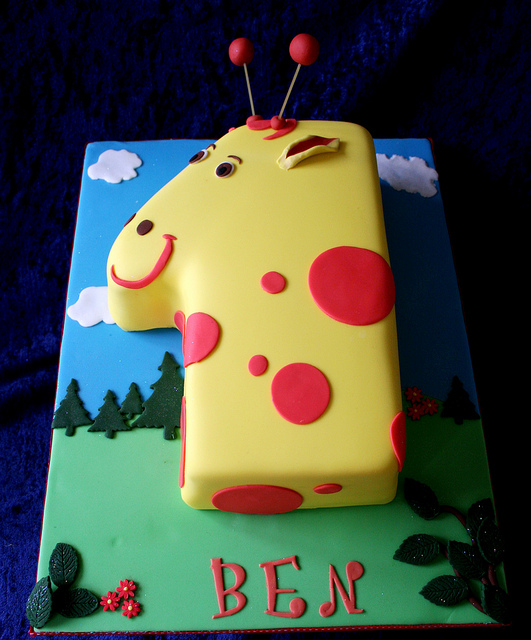 Number 1 Shaped Birthday Cake Number 1 Shaped Birthday Cake
