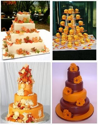 Orange Wedding Cake