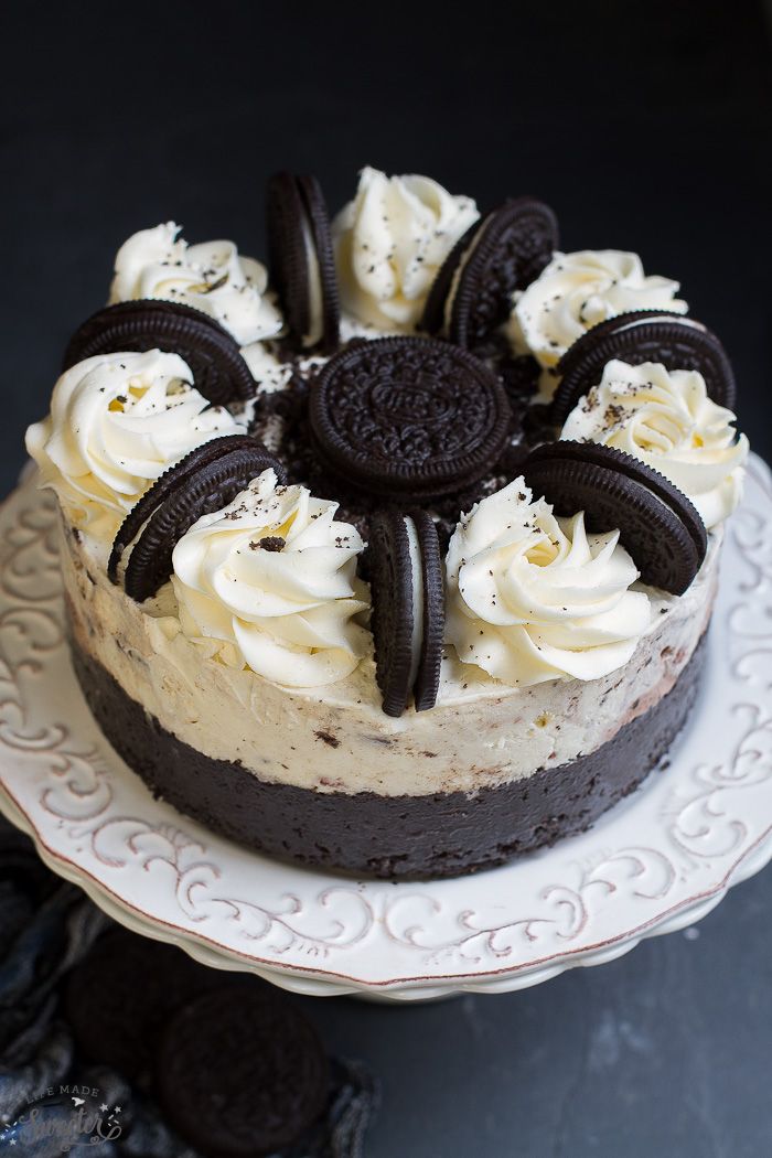 Oreo Cookies and Cream Ice Cream Cake