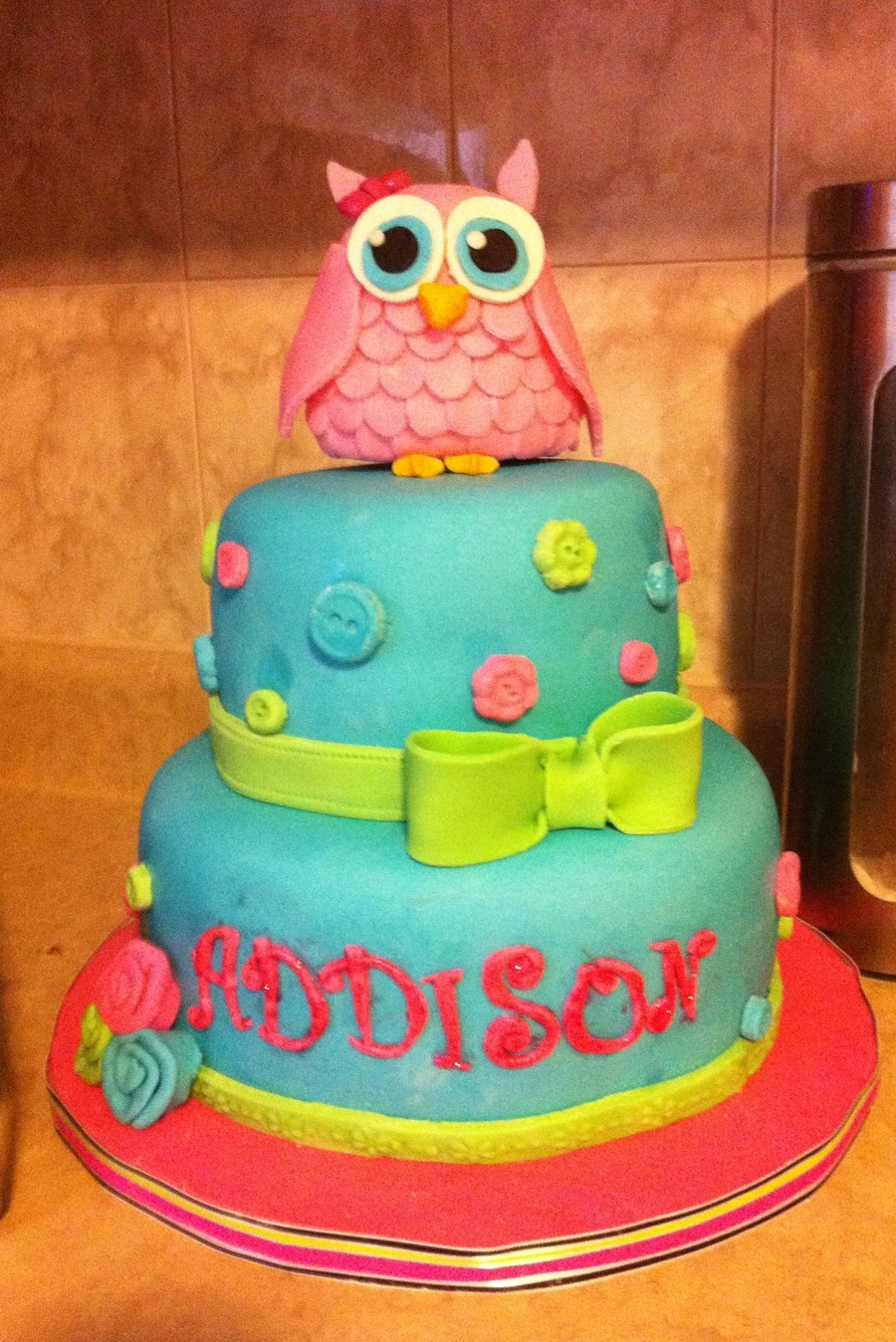 Owl Baby Shower Cake Owl Baby Shower Cake