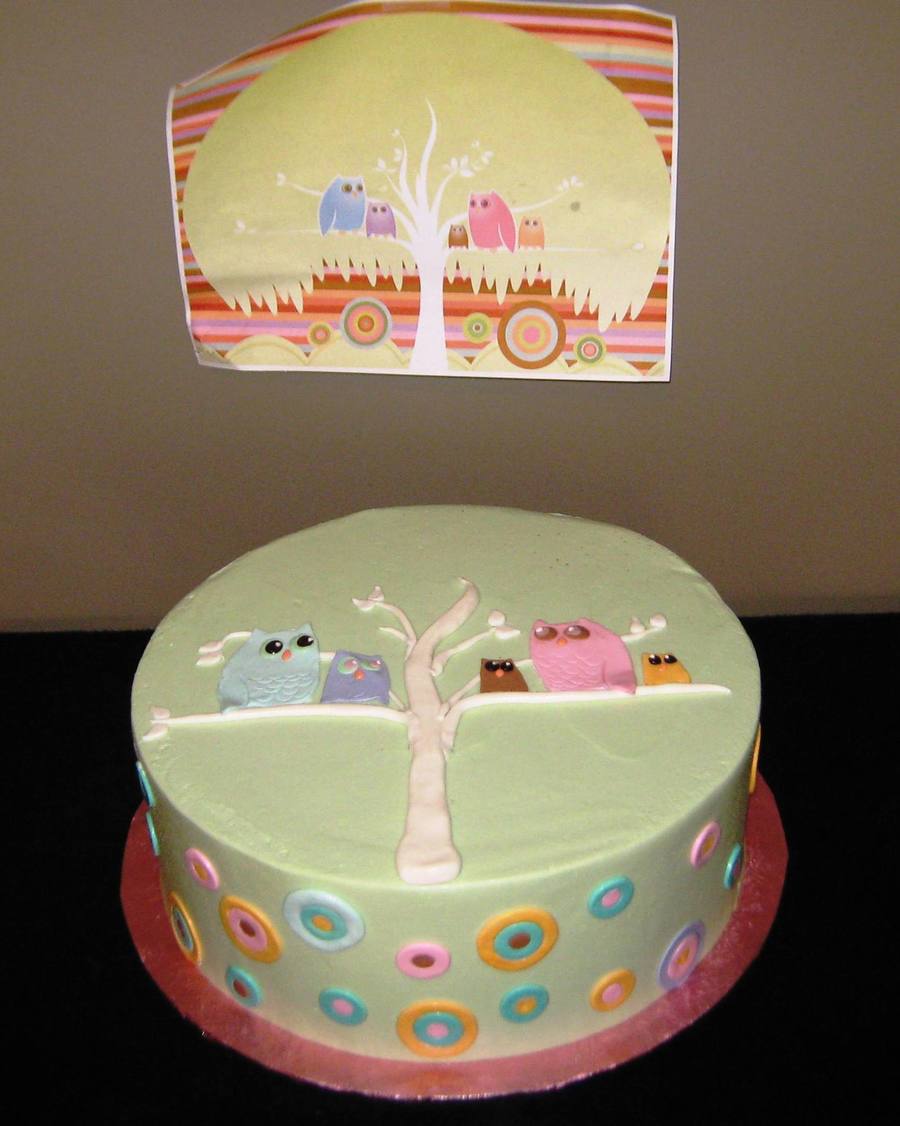 Owl Baby Shower Cake Owl Baby Shower Cake