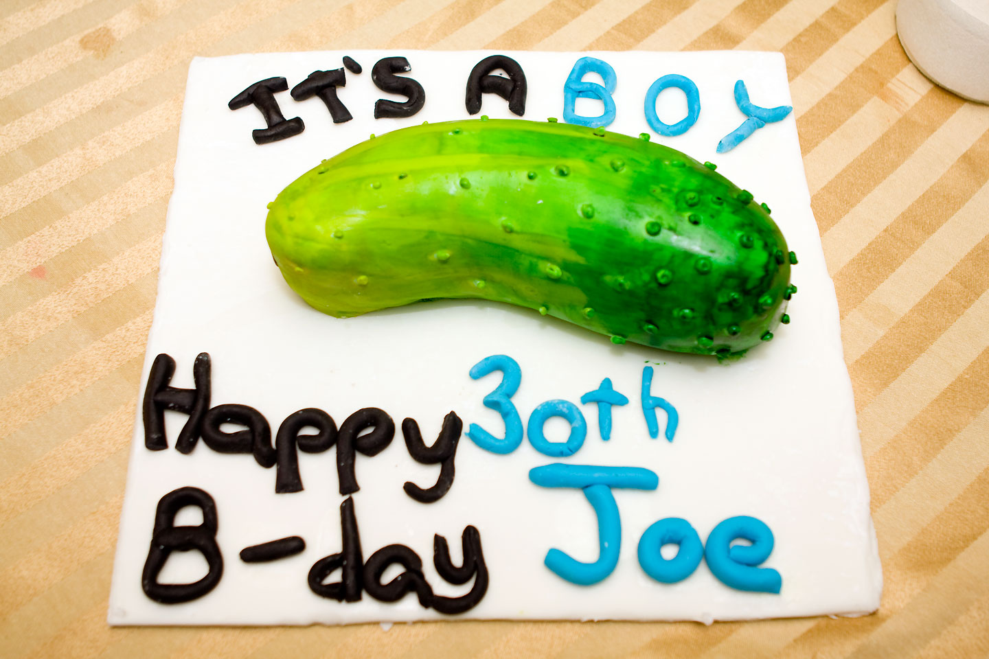 Pickle Birthday Cake