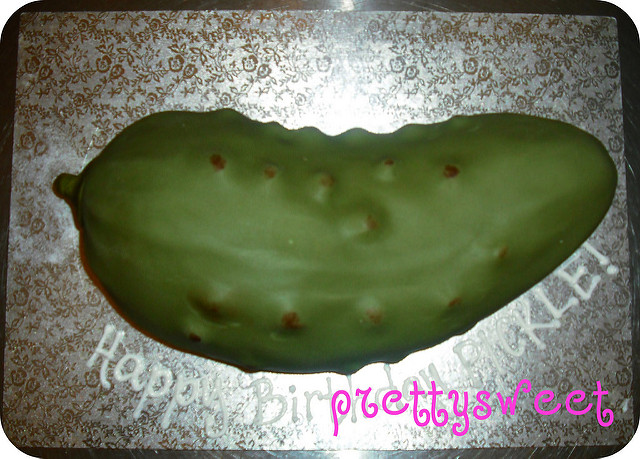 Pickle Birthday Cake