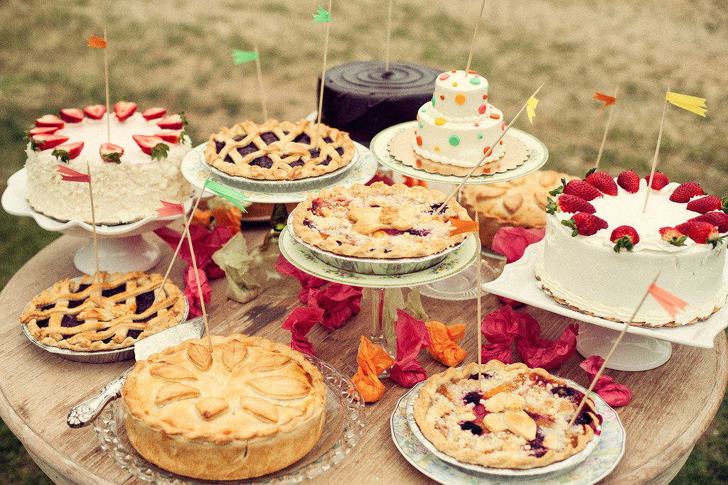 Pie Cake and Dessert Tables for Weddings