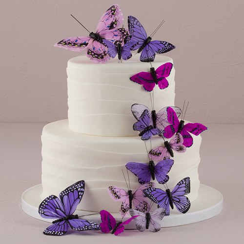 Purple Butterfly Cake Decorations