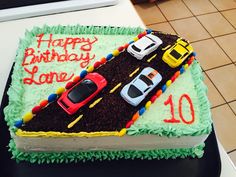 Race Track Birthday Cake