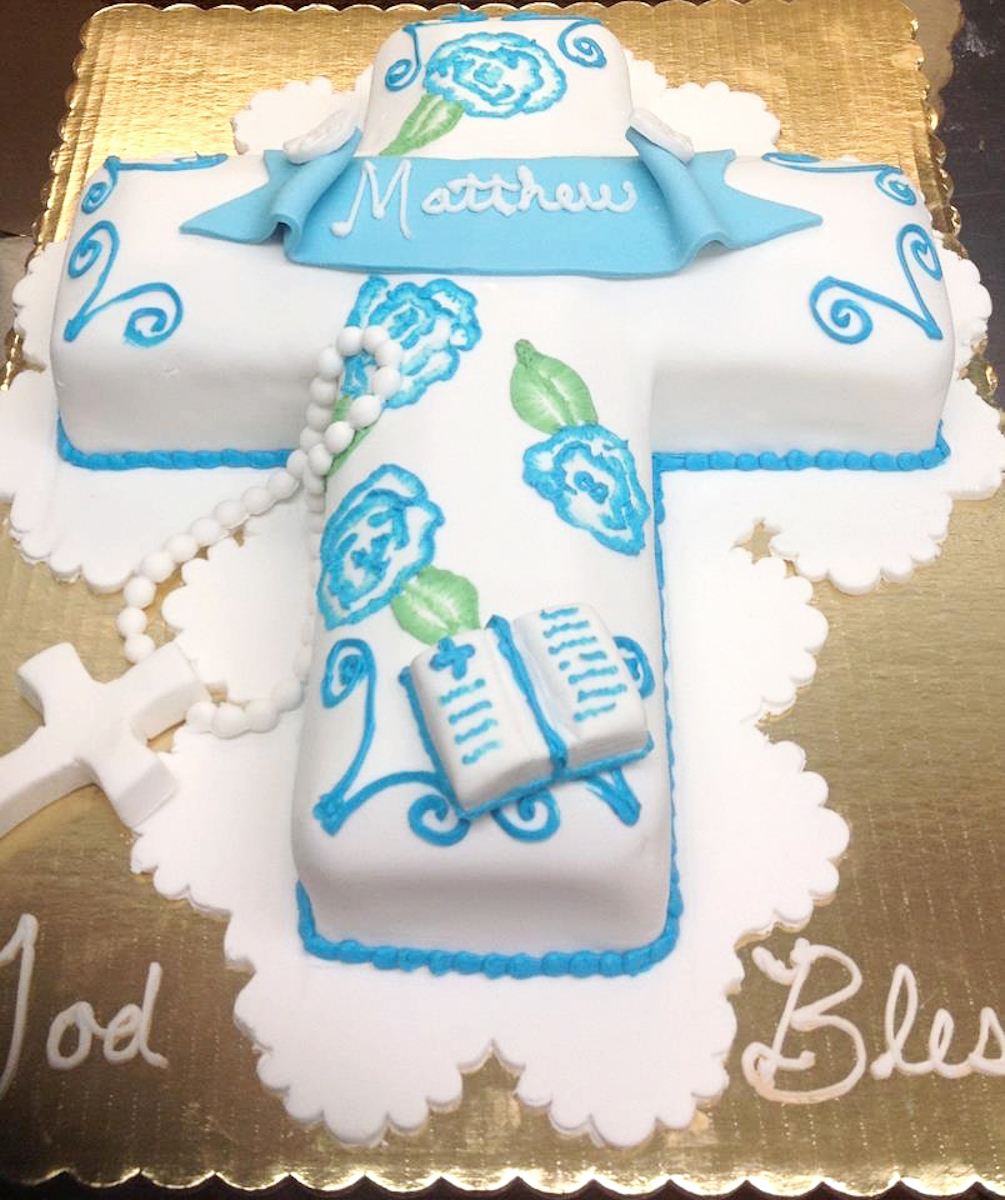 Religious Cross Birthday Cake