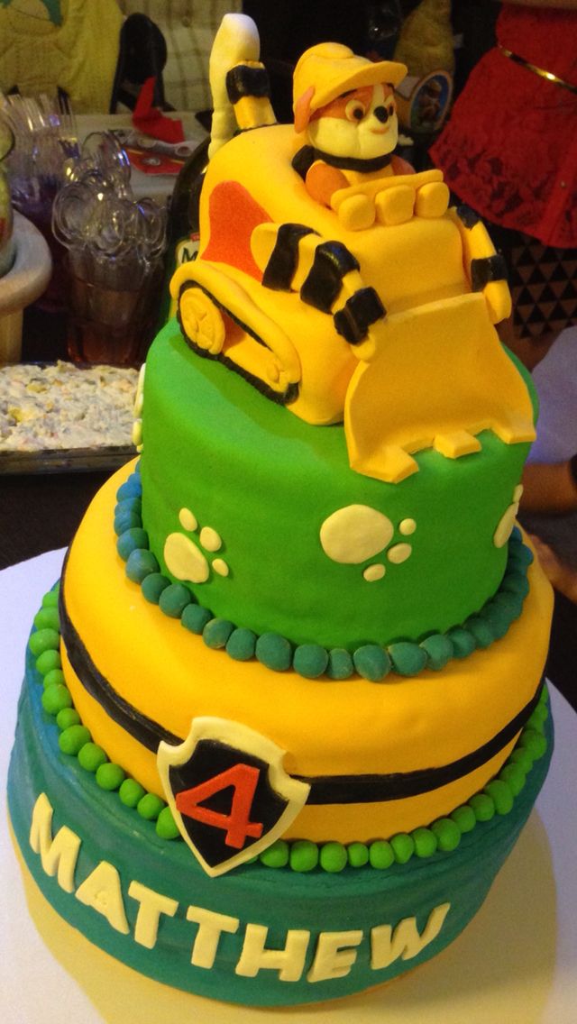 Rubble PAW Patrol Birthday Cake